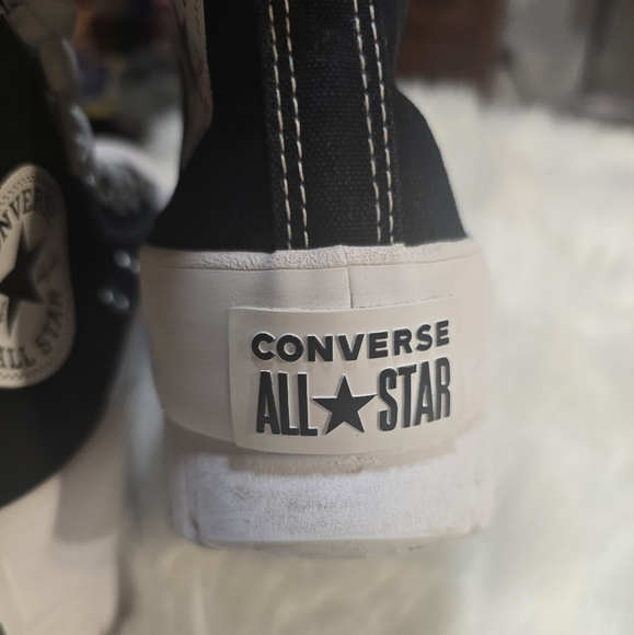 Black and White Converse Chuck Taylor All Star High Top Platform size M/5 & W/7 - Picture 7 of 14